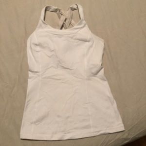 Lululemon Top White Woven Straps